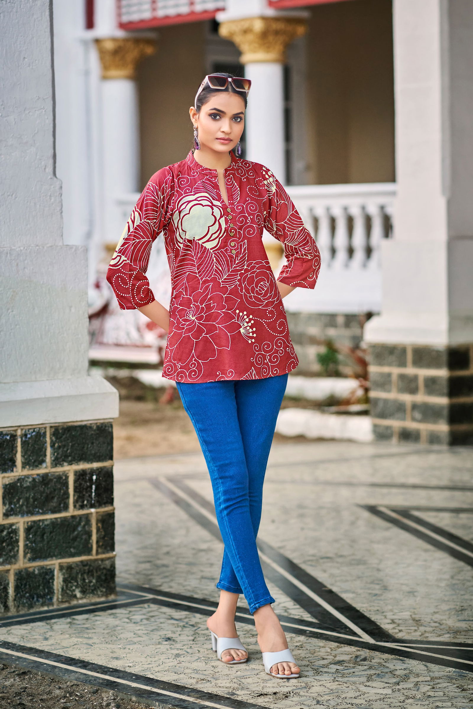 Baby Vol 7 By Tips And Tops Rayon Printed Western Ladies Tops Wholesale Online